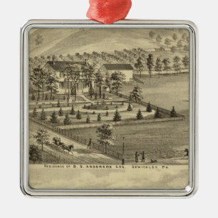 Sewickley Pennsylvania Metal Tree Decoration