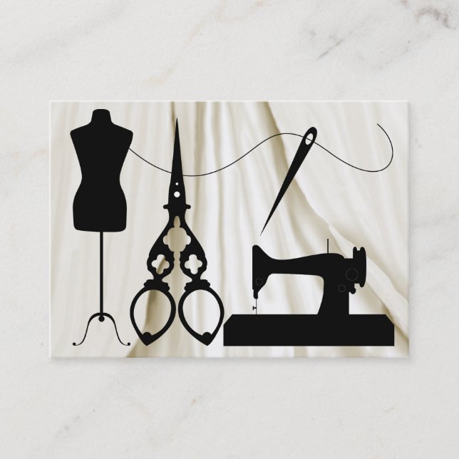 Sewing 1A / Fashion / Seamstress Business Card (Front)