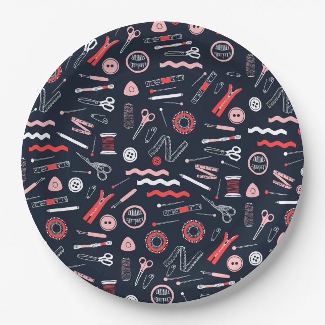 Sewing Accessories Paper Plates (Front)