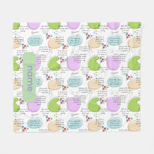 Sewing Affirmations for Crafters/ Sewing Quotes Fleece Blanket
