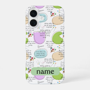 Sewing Affirmations for Crafters ,Sewing quotes iPhone 16 Case