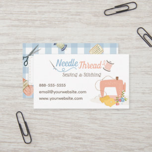 Sewing Alterations Seamstress Business Card