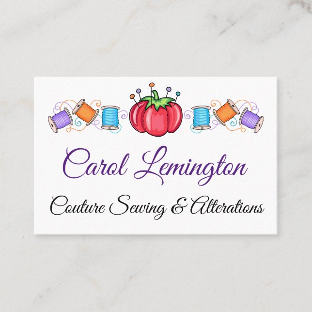 Sewing and Alterations Business Card (Front)