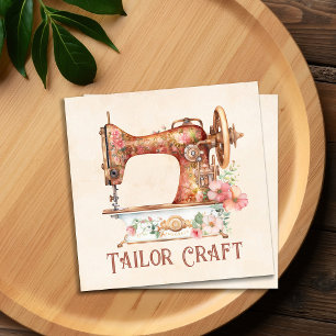 Sewing and Alterations - Vintage Style Art Square Business Card