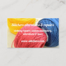 sewing and clothing business card