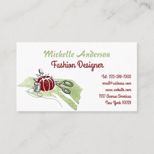 Sewing and fashion business card