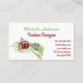 Sewing and fashion business card