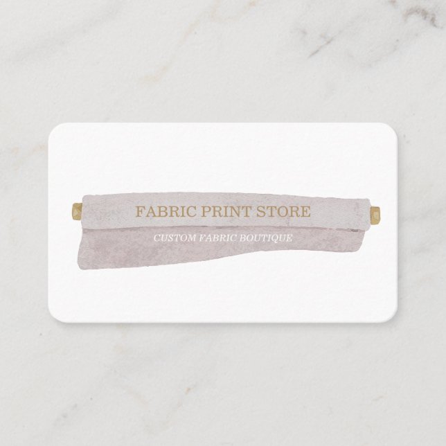 Sewing Atelier Custom Tailor Fabric Business Card (Front)