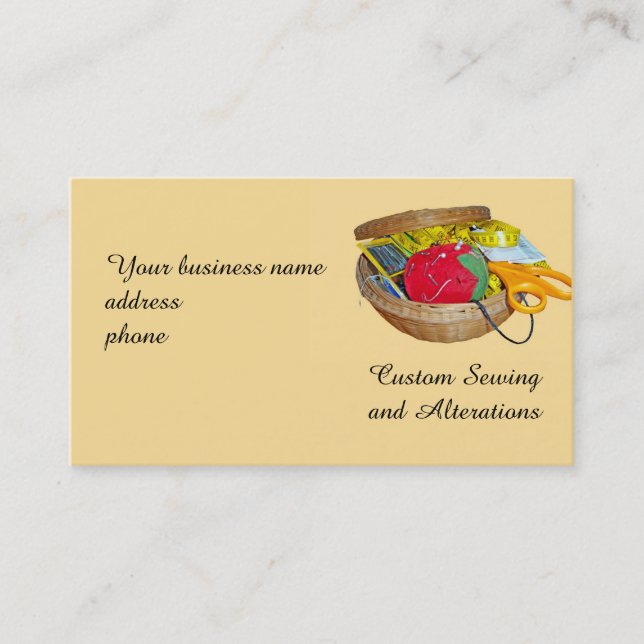 Sewing Basket Business Card (Front)
