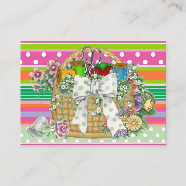 Sewing Basket Business / Enclosure Card (Front)