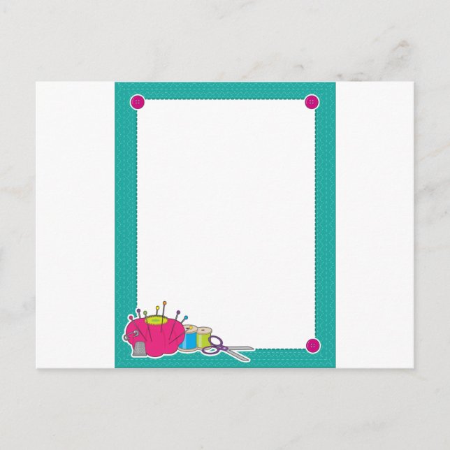 Sewing Border Postcard (Front)