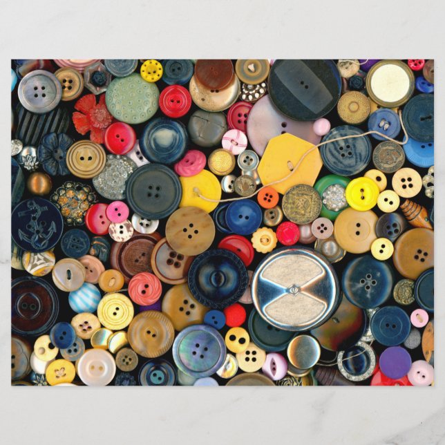 Sewing - Buttons - Bunch of Buttons Flyer (Front)