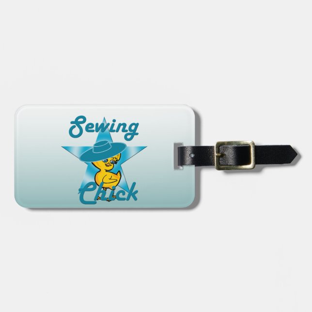 Sewing Chick #7 Luggage Tag (Front Horizontal)