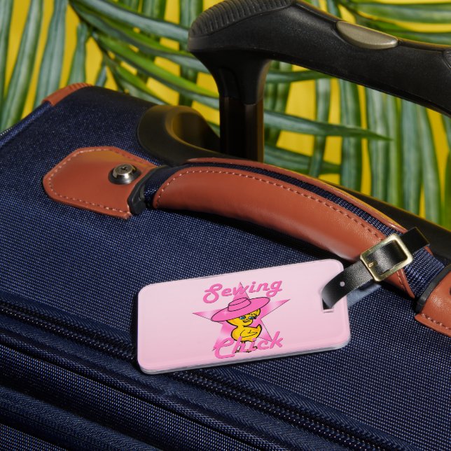 Sewing Chick #8 Luggage Tag (Front Insitu 3)
