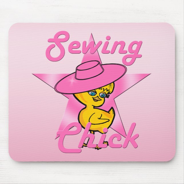 Sewing Chick #8 Mouse Mat (Front)