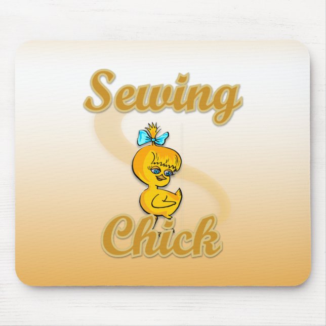 Sewing Chick Mouse Mat (Front)