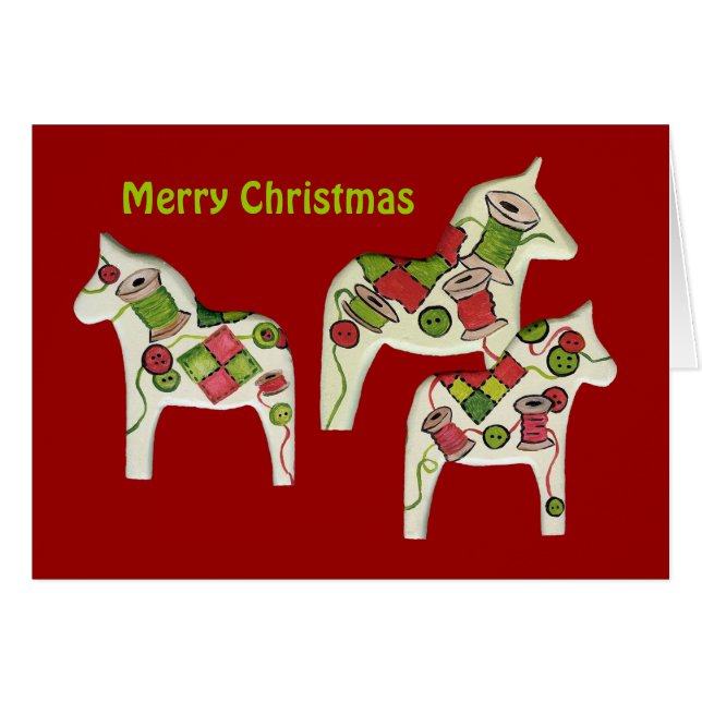 Sewing Christmas Card (Front Horizontal)