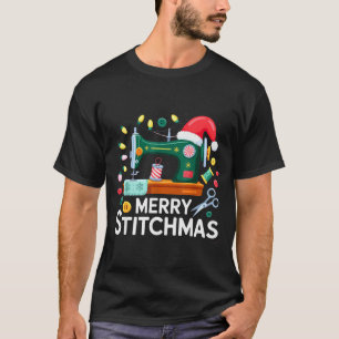 Sewing Christmas Xmas Quilting Merry Mas  T-Shirt