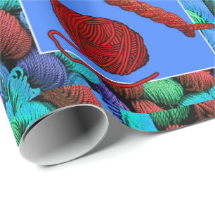 Sewing Crochet Yarn  Mothers Day Birthday Wrapping Paper