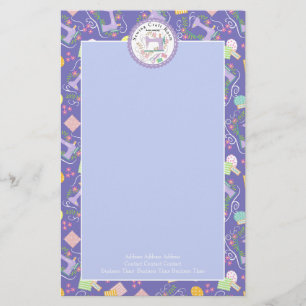 Sewing Cute Photo Lavender Stationery