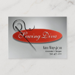 "Sewing Diva" - Seamstress, Dressmaker, Designer Business Card