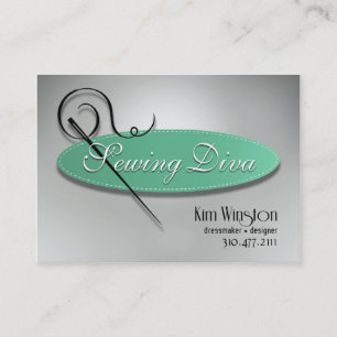 "Sewing Diva" - Seamstress, Dressmaker, Designer Business Card