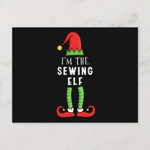 Sewing Elf Christmas Matching Family Gift Postcard
