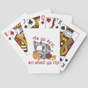 Sewing Equipment Playing Cards