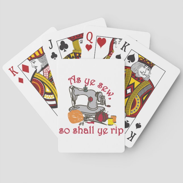 Sewing Equipment Playing Cards (Back)