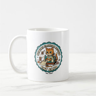Sewing Fashion Design Cat Cat Lover Gift - Sewing Coffee Mug