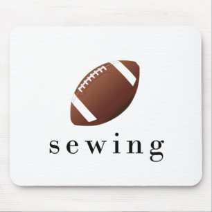 Sewing Football Funny Hilarious T-Shirt Mouse Mat