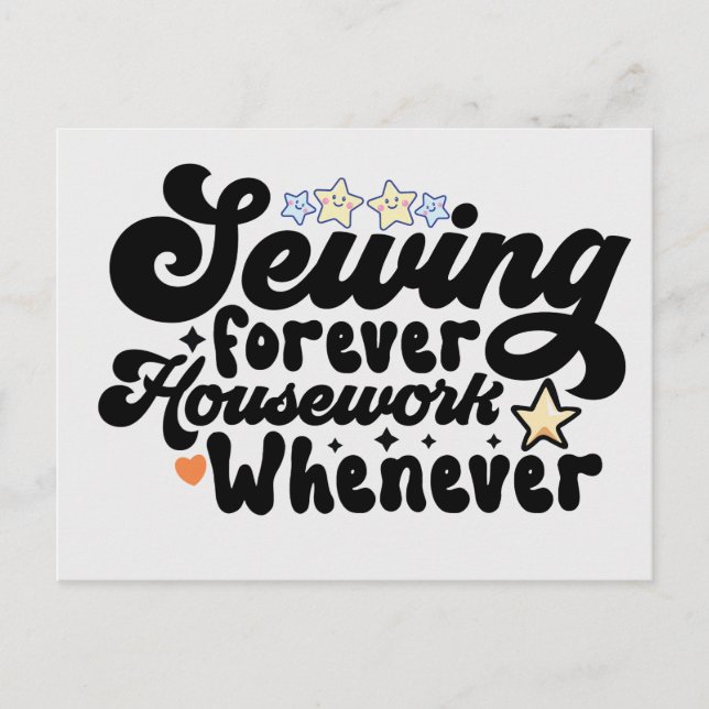 Sewing Forever Holiday Postcard (Front)