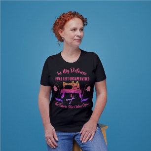 Sewing Funny Quote in Pink-Sewing Machine T-Shirt