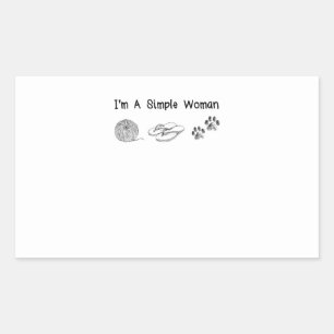 Sewing Gift   I'm A Simple Woman Rectangular Sticker