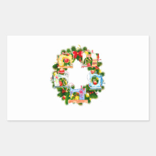 Sewing Gift Merrry Christmas Sewing Gifts Rectangular Sticker