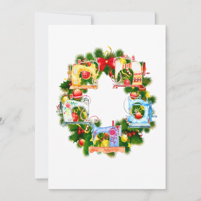 Sewing Gift | Merrry Christmas Sewing Gifts Thank You Card (Front)