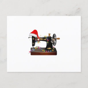 Sewing Gift   Merry Christmas Sewing Lover Announcement Postcard