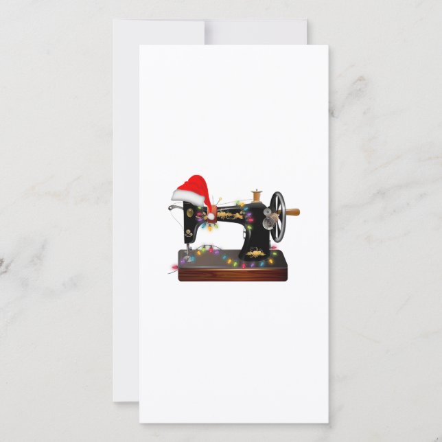Sewing Gift | Merry Christmas Sewing Lover Thank You Card (Front)