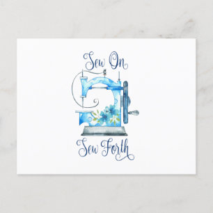 Sewing Gift Sew On Sew Forth Announcement Postcard
