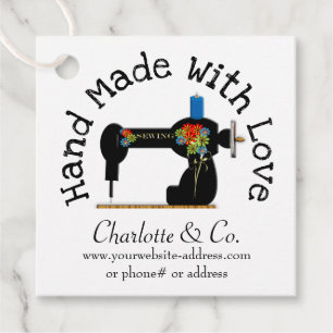 Sewing Handmade With Love Product Thank You Favour Tags