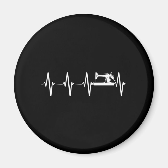 Sewing Heartbeat Sewing Lover Magnet (Front)