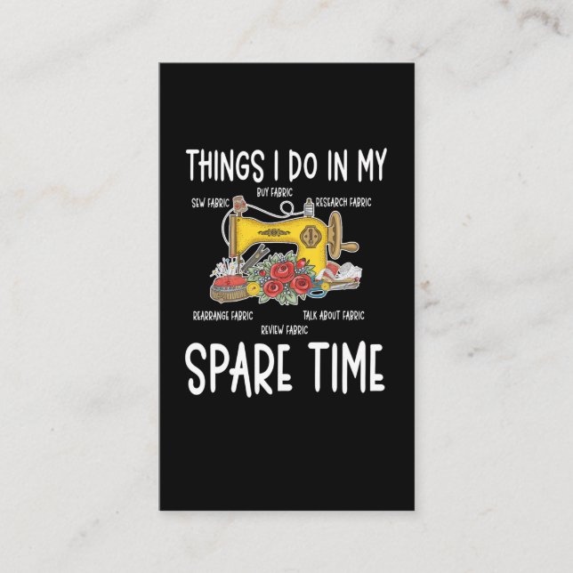 Sewing Humor Funny Quilting Quote Business Card (Front)