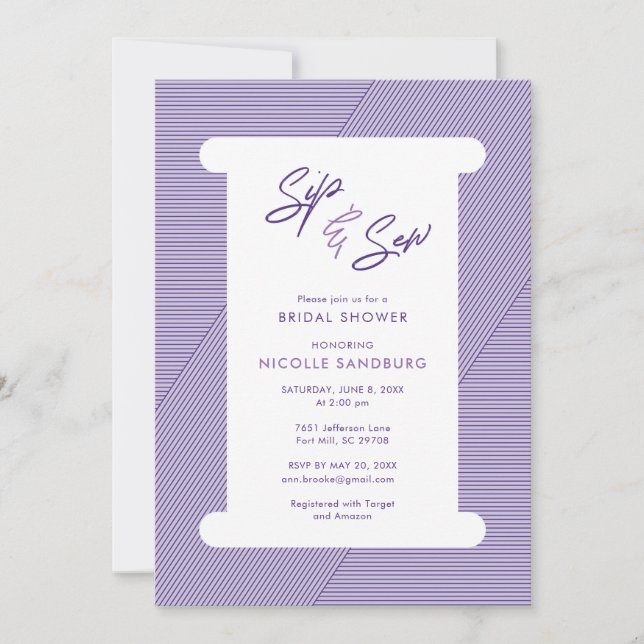 Sewing Invitation (Front)