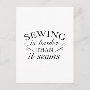 Sewing Is Harder Postcard
