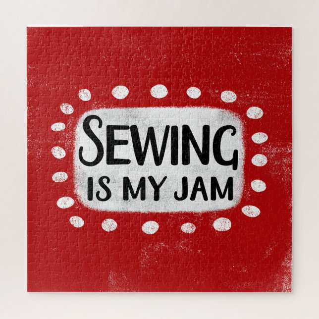 Sewing Is My Jam Jigsaw Puzzle (Vertical)