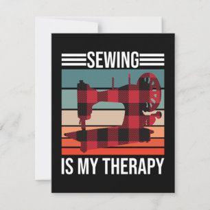 Sewing Is My Therapy Thank You Card