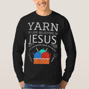 Sewing Jesus Quilting Yarn Needle Christian T-Shirt