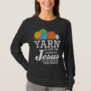 Sewing Jesus Quilting Yarn Needle Christian T-Shirt