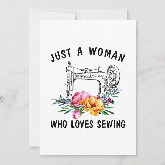 Sewing | Just A Woman Who Loves Sewing Invitation (Front)