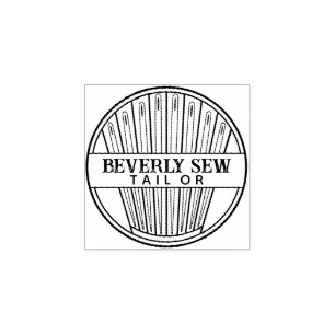 Sewing Kit Needles Tailoring Business Rubber Stamp